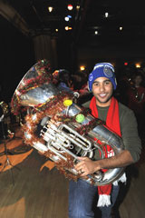 photo:  Tuba player at TUBACHRISTMAS